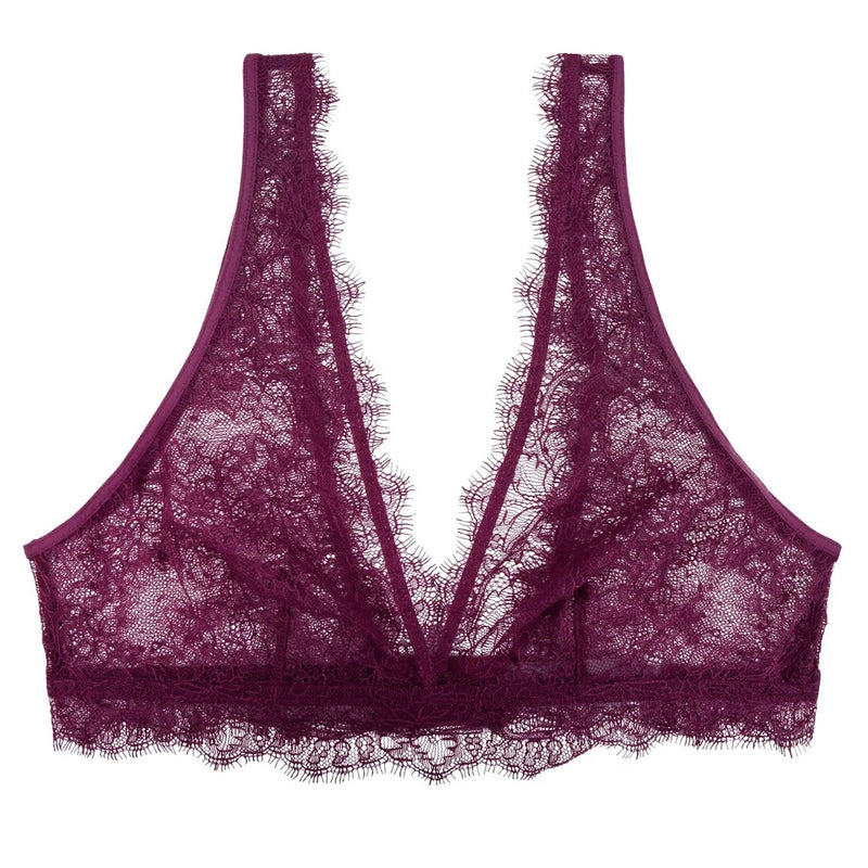 Cherie Lace Bralette - Burgundy