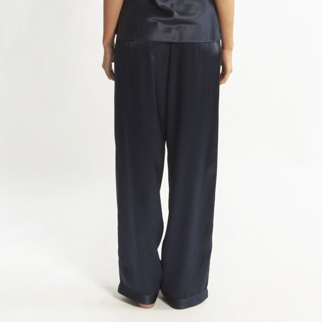 Silk Sleep Pant - Navy