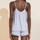 Gisele Ruffle Camisole and Short Set - Ice Blue