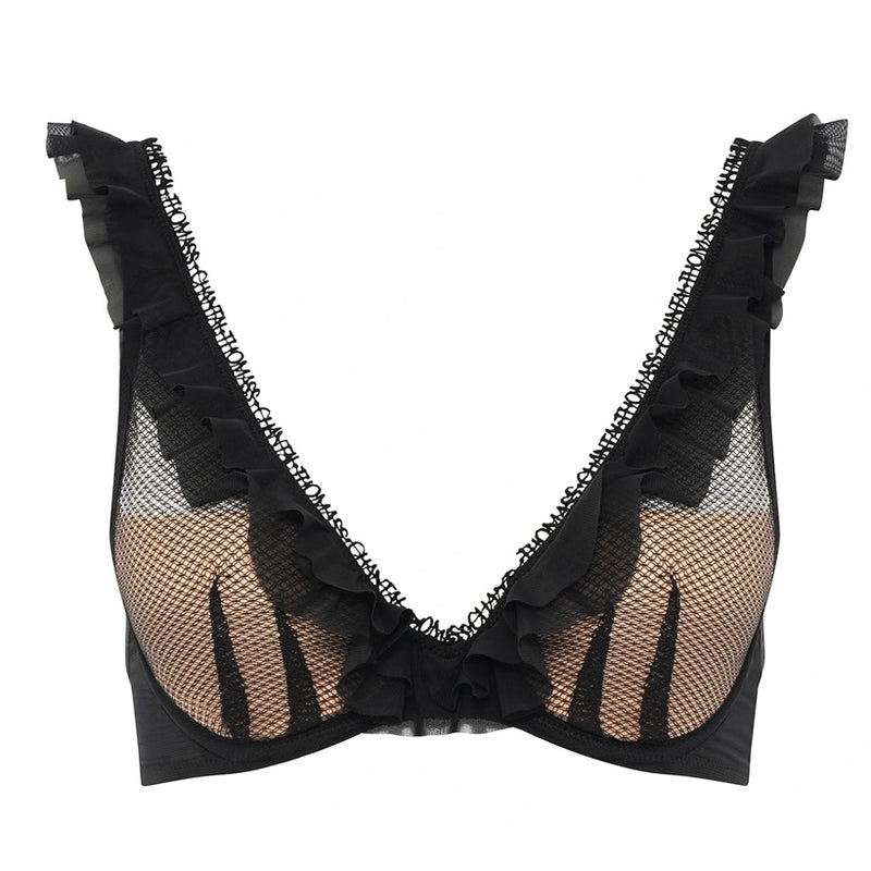 Abysse Padded Plunge Bra - Black